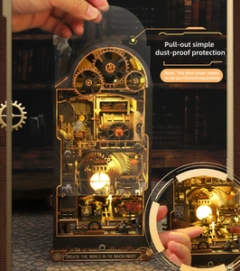Porte-livres en bois à assembler soi-même, modèle cinétique mécanique <span class=keywords><strong>3D</strong></span> fait main - Jouet DIY, <span class=keywords><strong>puzzle</strong></span> en bois <span class=keywords><strong>3D</strong></span> 101-500 pièces - Product Image 4