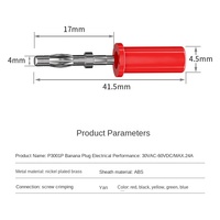 Fiche banane ABS intégrée haute tension Cleqee P3001P 4mm résistante