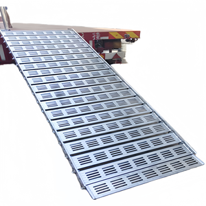 चरण ट्रस उपकरण (काले/चांदी) के लिए FR-1 एल्यूमीनियम फोल्डेबल टिकाऊ वाटरप्रूफ पोर्टेबल लोडिंग रैंप - Product Image 1