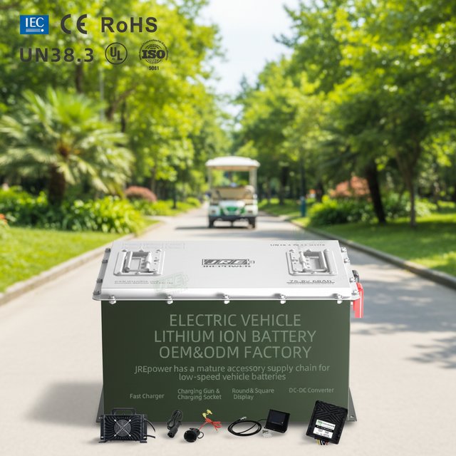 60Ah 4608Wh Club Cart Deep Cycle 76.8v 72v Low Speed Sightseeing Lithium Ion Golf Cart Battery Pack Lifepo4 JREPower JszG-LF3545
