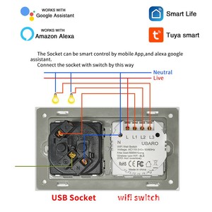 Graffiti Series Smart Wifi Socket 146x86mm EU <b>Plug</b> 10A <b>Switch</b> 16A Outlet Voice Control Tuya Smart - Product Image 4