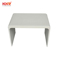 Chaise de salle de bain design en gros, tabouret de douche en pierre artificielle, tabouret de coiffeuse