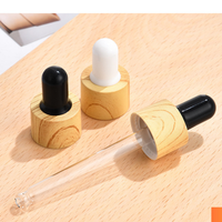 Flacon compte-gouttes en verre transparent givré à épaulement plat à bouchon à vis 10ml 20ml 30ml 50ml 100ml Pipette de sérum d'huile essentielle pour gouttes oculaires
