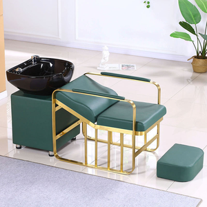 Hairdressing salon hair washing <b>bed</b> hair salon hair washing <b>bed</b> haircutting barbershop hair washing <b>bed</b> metal frame ceramic - Product Image 3