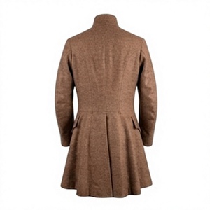 Brown Civil Style Dress Coat Men Union Era Frock Jacket <b>Woolen</b> Long Outerwear Historical Costume - Product Image 3