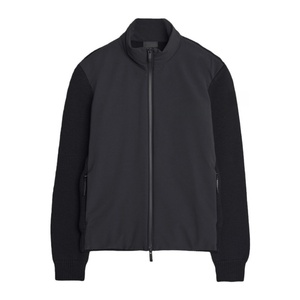 Veste hybride d'hiver réversible imperméable à col montant zippé, nouveau style unisexe, logo frontal personnalisé, faible MOQ - Product Image 1