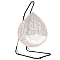 Support de chaise suspendue en fer réglable et incurvé - Meuble d'extérieur résistant aux intempéries pour usage intérieur/extérieur