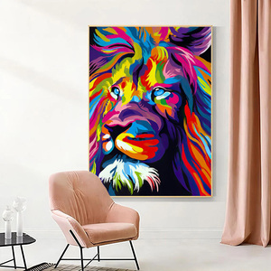Usine décor à la maison mur photos abstraite toile affiche impression mur <span class=keywords><strong>Art</strong></span> singe et éléphant <span class=keywords><strong>Pop</strong></span> Animal affiche <span class=keywords><strong>peinture</strong></span> à l'huile - Product Image 4
