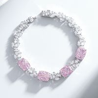 S925 Luxuriöses Damen-Armband mit Eisblumen-Schliff, ovalem Zirkon und vollständigem Hochkarbon-Zirkon-Besatz für Reisen
