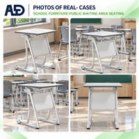 Bureau d'entraînement pliable en acier inoxydable, mobilier scolaire moderne pour salle de classe et bureau