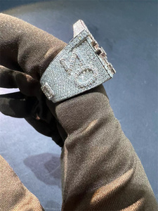 แหวนทังสเตนประดับเพชรโมอิสซาไนต์ VVS แบบวินเทจสำหรับทุกเพศ  สามารถปรับแต่งสีและโลโก้ได้ - Product Image 5