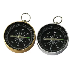 Aluminum Pocket Size 44 MM Waterproof Compass Camping Hiking Survival Compass For Kids