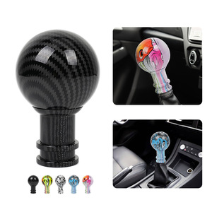 Acrylic <b>Shift</b> <b>Knob</b> 86mm Graffiti Design Car Gear <b>Knob</b> For Modification Parts White Blue Orange Black Green - Product Image 4