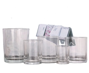 Bocaux à bougies en verre transparent de haute qualité avec couvercle en bambou, bocaux à bougies givrés vides avec logo personnalisé - Product Image 1