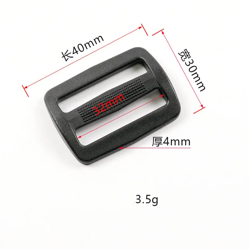 SAS Good Price 32mm 33mm 38mm 39mm Custom Black Plastic Slider Ladder Lock Buckle for Backpack