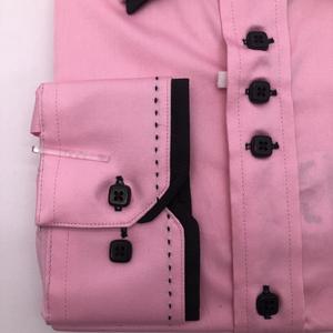 Di alta qualità in cotone 100% colletto e polsino a contrasto doppio bottone verso il basso <span class=keywords><strong>camicia</strong></span> formale per gli uomini - Product Image 6