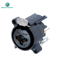 Neutrik NCJ6FA-V Connecteur XLR femelle 3 broches, XLR femelle 3 pôles combiné avec prise TRS stéréo, montage vertical sur circuit imprimé