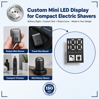 Pantalla LED de 7 Segmentos Personalizable Profesional para Afeitadoras, Módulo de Alimentación Izquierda, Indicador de Estado de Batería para Líneas de Afeitadoras Premium
