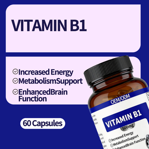 ビタミンB1 500mgカプセル エネルギー代謝サポート 脳機能サポート 60カプセル 大人用栄養補助食品 OEM/ODM - Product Image 2