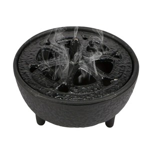 Vintage Cast Iron Classic Tripod <b>Incense</b> Burner <b>Holder</b> Black Eco-Friendly Organic Anti-Odour Fall Home <b>Aromatherapy</b> <b>Diffuser</b> - Product Image 1