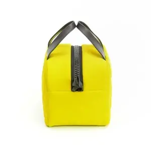 फैशन डिजाइनर पीले ठोस रंग उच्च गुणवत्ता वाले क्लोरोप्रोन रबर हैंडबैग प्लेसमेंट कार्ड बैग स्पेस हैंडबैग