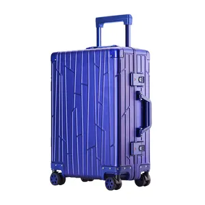 #809 20 "inç iş seyahat valiz en iyi iş çantası ve bagaj alüminyum renk mavi siyah moda özel logo baskı bagaj