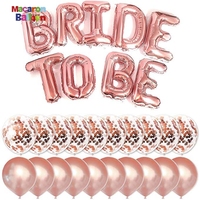 Cô Dâu Được Bóng Bay Rose Gold 16 "Letters Banner Bachelorette Đảng Trang Trí Hen Đảng Nguồn Cung Cấp Thiết Lập Với Bóng Bay Latex