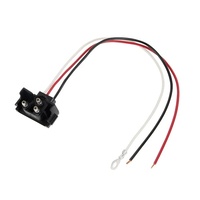 Harnais HOOHA 12V 18AWG avec isolation PVC, prise d'angle droit 3 fils 3 broches pour feux de remorque (stop/clignotant/feu arrière), noir, 500mm