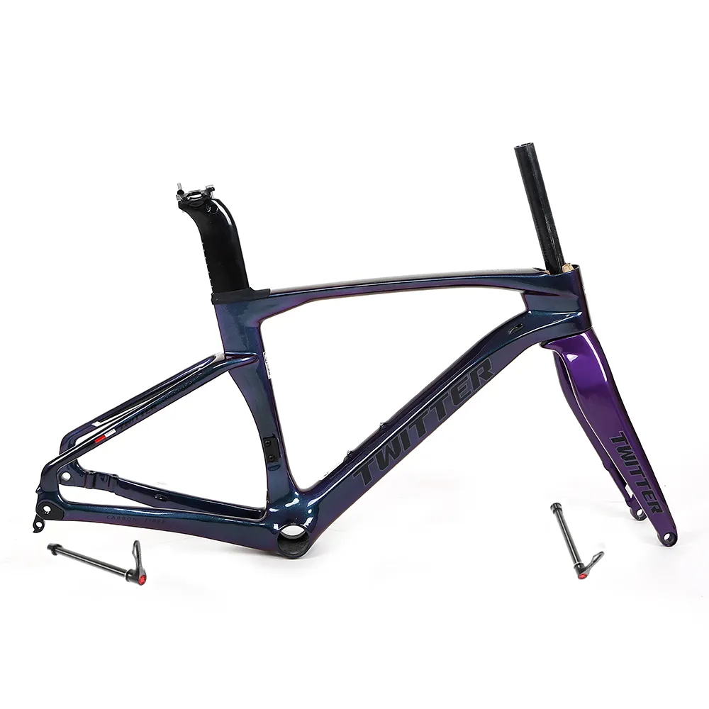 Hot sale carbon road disc frame for children teenagers road cyclocross bike frame fit 24inch wheelset