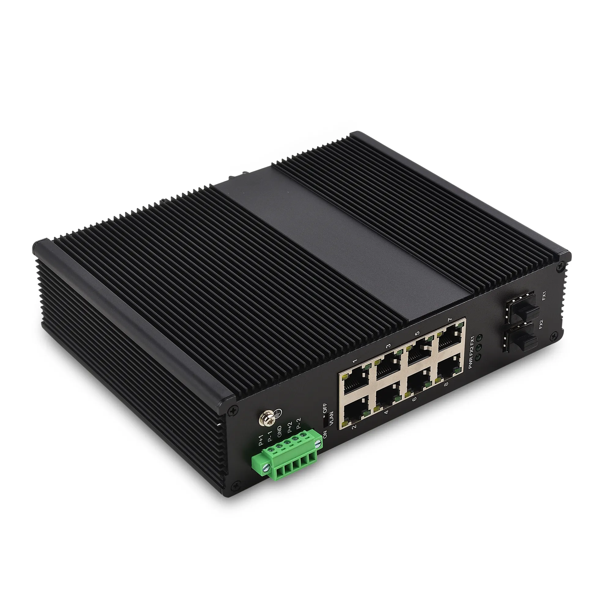 8 port poe industrial switch unmanaged ethernet fiber switch 8 port 10/100/1000Base-TX to 2*1000Base-FX silent operation
