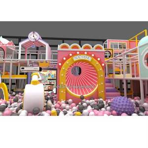 Centro de Juegos Interior Comercial con Tobogán Grande, Parque Infantil Interior con Trampolín y Circuitos de Cuerdas Ninja - Product Image 6