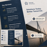 Brochure d'entreprise personnalisée à trois volets, imprimée en quadrichromie, pour catalogue de produits et salons professionnels
