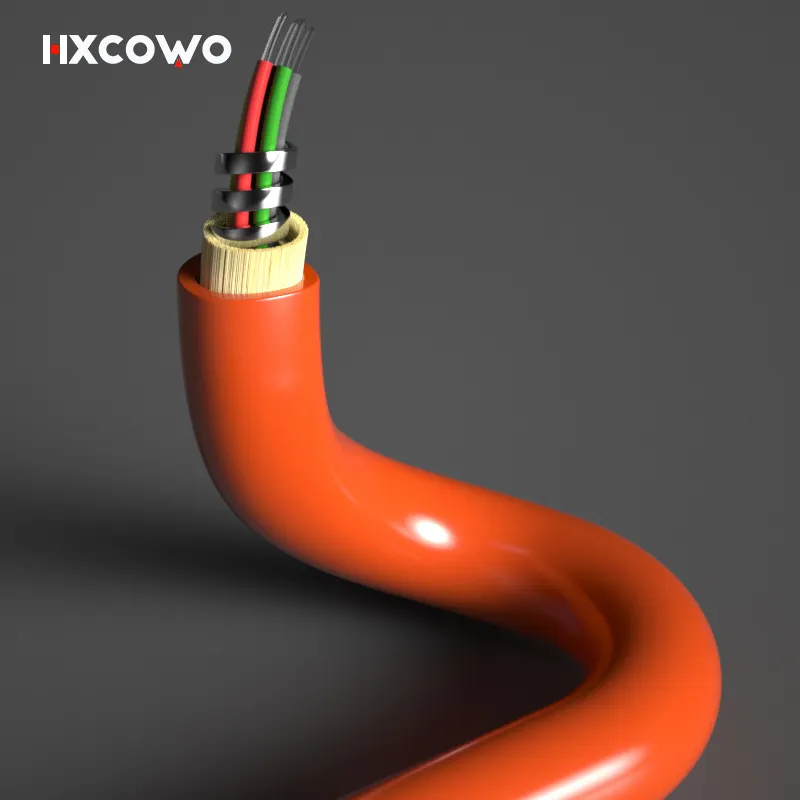 HXCOWO High Quality Multimode 6 Core 12 Core LSZH/PVC Sheath Flexible Spiral Steel Armoured Fiber Optical Cable