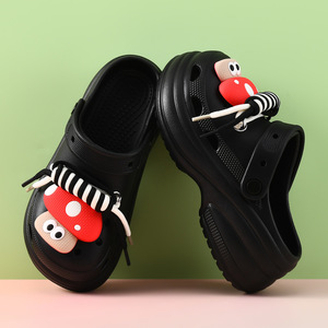 Women's Platform <b>Clogs</b> EVA Breathable Non Slip Cartoon Mushroom Design Summer Outdoor Sandals Size 35-40 Pink - Product Image 3