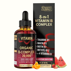 Gouttes de Complexe de <span class=keywords><strong>Vitamine</strong></span> B à Absorption Rapide, Supplément Multivitaminé et Minéral, Soutien Énergétique et Immunitaire, Gouttes Orales (en Stock) sans Logo de Marque - Product Image 1