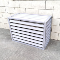 Boîtier de protection antirouille en métal pour climatiseur extérieur avec persiennes ventilées pour pompe à chaleur