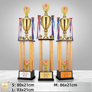 Trophée en métal sur mesure pour les compétitions sportives Trophée d'or pour la première deuxième troisième place Football personnalisé - Product Image 6