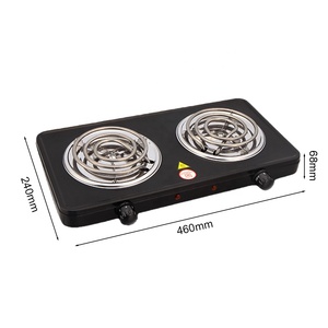 <span class=keywords><strong>Plaque</strong></span> Chauffante Professionnelle à Double Brûleur Électrique, 2000W, Bobine Double, en Tôle Galvanisée, Idéale pour la Cuisine Domestique - Product Image 2