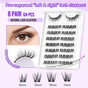 Spiky Wispy Thick Faux Mink Eye <b>Lash</b> Strips Natural Anime <b>Lash</b> Extensions DIY Segment <b>Lashes</b> <b>Cluster</b> Natural Individual - Product Image 3