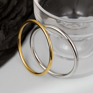 Wholesale 4mm No Fade Solid Plain Polished Stainless Steel <b>Bangle</b> Women Minimalist Closed Smooth Circle <b>Bangle</b> Fashion Stainless - Product Image 3
