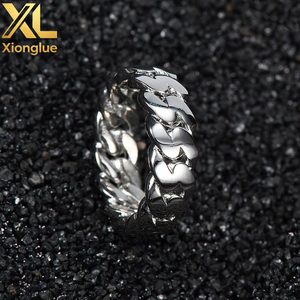 Hip Hop Men Women Cuban <b>Ring</b> Jewelry 18K Gold Plated Cuban Link <b>Ring</b> <b>Finger</b> <b>Ring</b> - Product Image 2
