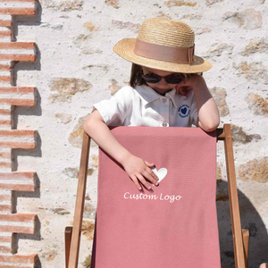 Summer Comfort Vintage Pink Canvas Cadre en bois pour l'extérieur Pelouse Piscine Petite chaise longue pour enfants Chaise de plage inclinable pour enfants Toddler Kids - Product Image 3