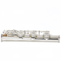 B Foot 17 Hole Flute C Key Closed Hole Nickel Plated Cupronickel Material Body C Tone Flute White Copper Woodwind Instrument
