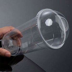 Gobelets en plastique PET transparents de grande capacité 30/32 oz avec couvercle, personnalisables avec logo, pour boissons froides et café glacé - Product Image 3