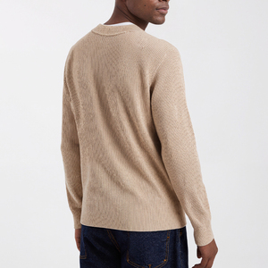 Haute qualité 100% cachemire tricoté pull col rond à manches longues tricoté pull pull en cachemire pour hommes - Product Image 2
