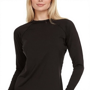 Camiseta Deportiva de Manga Larga con Protección Solar UPF50+ para Mujer, Cuello Redondo, Estilo Raglán, para Surf - Product Image 4