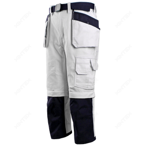OEM White Cargo Pants <strong>Painter</strong> Work Wear <strong>Trousers</strong> Uniform Men's Workwear Work <strong>Trousers</strong> With Codura Pockets and Zipper - Product Image 1
