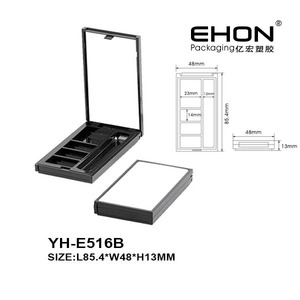 Wholesale Empty 3 Pan Eyeshadow Palette Case Rectangle <b>Makeup</b> Compact <b>with</b> Mirror Custom Logo Blush Case For Cosmetic Packaging - Product Image 6