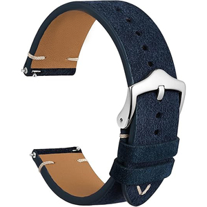 Nueva Correa de Cuero de Gamuza para Relojes Inteligentes Swatch, AP Omega, Garmin, <span class=keywords><strong>Huawei</strong></span>, <span class=keywords><strong>Google</strong></span>, Xiaomi, Tissot, Samsung, de 18, 19, 20, 21 y 22 mm - Product Image 3