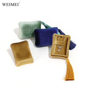 WEIMEI Luxury Custom Logo Jewelry <b>Gift</b> <b>Box</b> New Design Korean Velvet Packaging Tassels Jewelry Packaging <b>Box</b> for <b>Earring</b> - Product Image 2